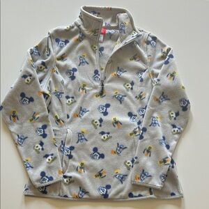 NWOT Mickey Mouse & Friends Gray Fleece Pullover - size Medium adult